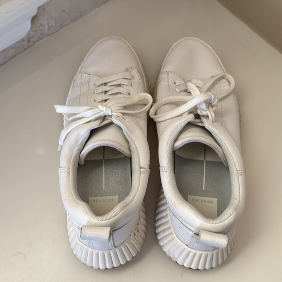 Dolce Vita White Lace-Up Sneakers - Picture 3 of 5